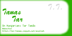 tamas tar business card