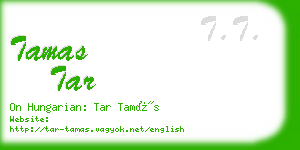 tamas tar business card